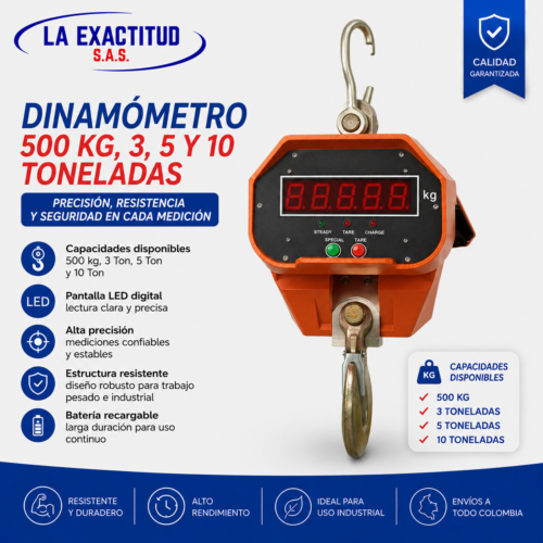 Dinamómetro Industrial 500 kg