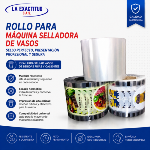 Rollo Para Máquina Selladora De Vasos
