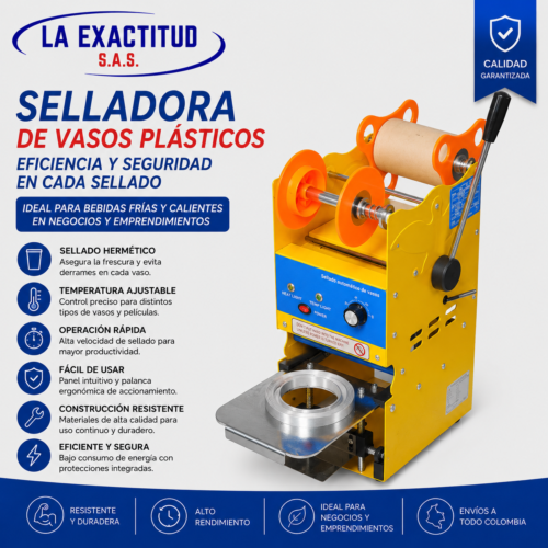 Selladora de Vasos Plásticos